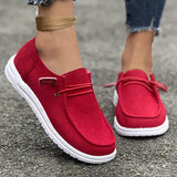 kamames 2024 New Large-Size Casual Single Shoes For Women With Flat Soles And Low-Top Love Shoes