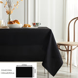 1pc Durable Polyester Rectangle Tablecloth - Stylish Black, Protective & Easy-Care - Perfect for Picnics, Holidays, Weddings, Birthdays & More - A Decorative Touch for Indoor/Outdoor Events