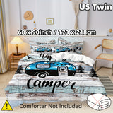 Adventure-Themed Duvet Cover Set 2/3pcs – Serene Forest & Car Design – Soft & Cozy Bedding for Comfort – Ideal for Bedroom and Guest Room (1*Duvet Cover + 1/2*Pillowcases) – Multiple Sizes Available