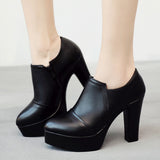 kamames Mouth Single Shoes 2023 Autumn Korean Version Pointed Thick Heels For Ladies Waterproof Platform Size 40-43 Women's Shoes