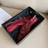 kamames Single Shoes Soft Leather Sandals New French Baotou Wedding Shoes Bridesmaids Shoes High Heels In Spring And Summer 2024