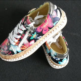 kamames kamames Shoes Women Fall Casual Shoes Flat Plate Shoes Ladies Print 43 Plus Size Loafers Lazy Shoes