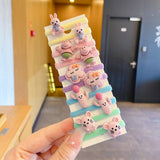 10/15Pcs/Set Children Cute Cartoon Fruit Elastic Hair Bands Girls Baby Lovely Rubber Bands Ponytail Holder Kids Hair Accessories