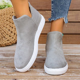 kamames Size Women's Shoes 2023 New Flat Soles Raised Elastic Leisure Sports Board Shoes Flat Soles Single Shoes