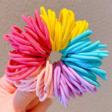 100PCS/Set Girls Cute Colorful Basic Spiral Elastic Hair Bands Small Pigtail Hair Tie Scrunchie Rubber Band Kid Hair Accessories