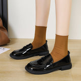 kamames kamames Jane Shoes Women 2024 Spring And Autumn New British Wind A Foot Pedal Small Leather Shoes Women With Retro Single Shoes Women
