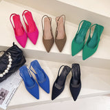 kamames kamames 2023 New Pointed Thin Heel Single Heel After Empty Head Sandal Muller Shoes