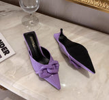 kamames Heels Summer Slipper 2022 Women Shoes on Heels Fashion Candy Colors Pointed Slipper Outdoor Heels Sandals Zapatos De Mujer