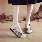 kamames kamames Summer New Leisure Flat Shoes National Style Printed Leather Women's Sandals Breathable And Comfortable Mother Shoes