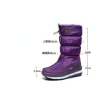 kamames Waterproof Wedges Snow Boots for Women High Platform Cotton Boots Thickened Non-slip Plus Velvet Cotton Shoes Botas Mujer