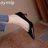 kamames shoes women's retro 2022 new fashion pointed toe suede shallow mouth one pedal commuter high heels professional shoes