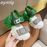 kamames sandals women's summer thick-soled high-heeled high-heeled new sports and leisure student Roman women's shoes