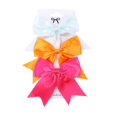 3Pcs/set 4.52inches Solid Color Bows Hair Clips For Cute Gilrs Handmade Hairpins Barrettes Headwear Kids Hair Accessories Gifts