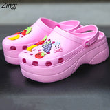 kamames Summer Women Slippers Platform Fashon Outdoor Garden Shoes Female Pool Sandals Bathroom Flip Flops Mules Beach Slippers
