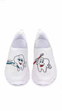 New Cartoon Nurse Doctor Print Women Sneakers Slip on Light Mesh Shoes Summer Breathable Flats Shoes Zapatos Planos