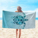 Extra Large Sea Turtle Print Microfiber Beach Towel - Super Absorbent, Quick-Dry Bath Mat For Travel, Pool, Yoga & Camping