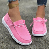 kamames 2024 New Large-Size Casual Single Shoes For Women With Flat Soles And Low-Top Love Shoes