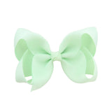 1Piece Solid Grosgrain Ribbon Hair Bows With Clip For Cute Girls Handmade Hair Clips Barrettes Hairpins Kids Hair Accessories