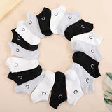 18pairs Girl's Smiling Face Pattern No Show Socks - Comfy Breathable Soft & Elastic Socks, Girls's Hosiery