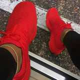 kamames Sport Shoes Summer 2022 Fashion Breathable Mesh Platform Sneakers Socks Women's Plus Size Lace-up Wedge Tennis Female