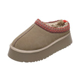 kamames Ankle Snow Boots Women Winter 2022 New Brand Fur Short Plush Warm Flats Slippers Platform Shoes Flip Flops Suede Boots