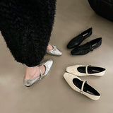 kamames kamames Silver French Spring And Autumn Small Single Shoes Women's 2024 New Hot Style With Skirt Mary Jane Evening Shoes