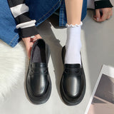 kamames kamames 2023 New Flat One Foot Pedal Happy Shoes British Wind Small Leather Shoes Female Cute Retro Jk Women's Shoes