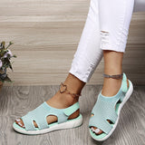 kamames Women's Shoes Flat-Soled Sandals Summer New Flying Weaving Hot Drill Breathable Large Size Leisure Drill Sandals Large Size Women