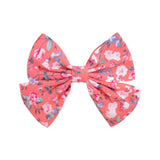 2022 Lovely Baby Girls Print Flower Bohemian Style Bow BB Hair Clips Headwear Children Cute Cotton Hairpins Hair Accessories