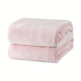 1pc Super Soft Fleece Throw Blanket - Cozy Plush Flannel Blanket for All Seasons - Solid Color, 300GSM, Fuzzy, Lightweight, and Easy Care