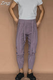 kamames Slim Knit Men's Pencil Pants Autumn Winter High Waist Drawstring Long Bottoms Streetwear Male Casual Knitted Pants