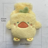 Cartoon Plush Hot Water Bag, Cute Hand Warmer Removable, Washable Warm Water Bag, Thickened Period Available, Dinosaur Chicken Bear Multicolor Embroidery, Water Injection Hot Water Bag