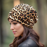 Versatile Leopard Fantasy Cap: Lightweight, Stretch, Multi-Purpose Knit - Perfect for Sports & Celebrations