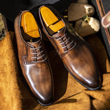 kamames kamames 3305, Wood Grain Business Leather Shoes Male Breathable Lace Hand Rub 38-48 Spot
