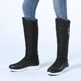 kamames Winter Women Knee High Boots Waterproof Plush Snow Boots Comfortable Falt Non-slip Ladies Boots Shoes Black White Red