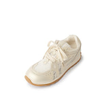 kamames kamames Sweet Potato Net Red Burst Net Gauze Lace Small White Shoes 2024 Autumn And Winter New School Style Casual Sports Shoes