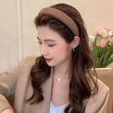 Fashion Wide Hair Bands For Women Headdress Solid Color Cloth Headband Bezel Girls Hairband Hair Hoop Female Hair Accessories