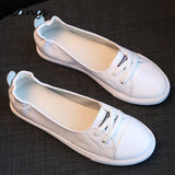 kamames New PU White Shoes Women Casual Flats Heart Fashion Ladies Spring Shoes Students Breathable designer Black Sneakers