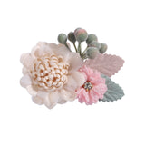 New Girls Cute Flower Petals Hairpins Sweet Pearl Chiffon Hair Decorate Headwear Hair Clips Barrettes Kids Hair Accessories Gift