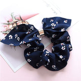 Women Vintage Striped Bow plaid Scrunchie For Girls Ponytail Holder Elastic Hair Bands ties Rubber Headwear Hair Accessories