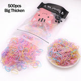 1000pcs/Pack Girls Colorful Small Disposable Rubber Bands Gum For Ponytail Holder Elastic Hair Bands Fashion Hair Accessories