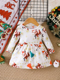 Popular Christmas Printed Cute Dress For Baby Girls In Europe And America