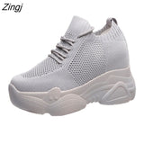 kamames Heels Platform Sneakers Women Breathable Air Mesh Wedge Sock Shoes Woman 2023 Spring Casual Shoes Zapatos De Mujer