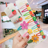 5/15 Pcs/Set Girls Cute Cartoon Animals Fruit 5 Cm Hairpins Children Lovely Hair Clips Barrettes Gift Kids Hair Accessories Gift