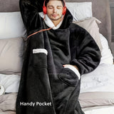 1pc Giant Wearable Blanket Hoodie - Super Soft, Warm, and Comfortable Oversized Fleece Flannel Sweatshirt for Women and Men - Perfect for Winter, Cozy, and Relaxing