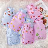 1pc Mini Hot Water Bag, Reusable PVC, Cartoon Design, No Battery, Outdoor Safety, Warm Hand Warmer, Camping Hiking Gear