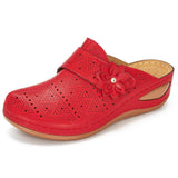 kamames Summer Women's Shoes Are Specially Designed For Flower Slope Heel Women's Sandals With Large Size Hollowed-Out Women's Sandals.