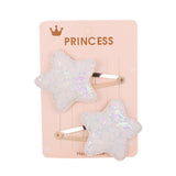 2Pcs/set Glitter Cartoon Cartoon Love Heart Crown Hair Clips For Girls Handmade Hairpins Boutique Barrette Kids Hair Accessories