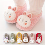 Baby Girls Toddler Shoes Socks Cute Animal Doll, Baby Floor Socks Soft Soled Warm Thick Non-slip Socks Slipper For Autumn And Winter