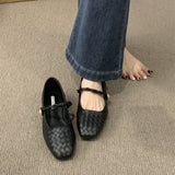 kamames kamames Mary Jane Shoes Women's Shoes 2023 Spring And Autumn New Shallow Mouth Square Head Low Heel With Minority Skirt Temperament Single Shoes